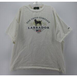 VINTAGE Orvis Shirt XL Labrador Retriever Dog USA Flag Graphic 90s Tee